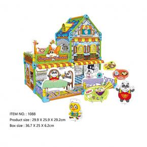 DIY Art and Craft Painting Building Playhouse Restaurant 122pcs