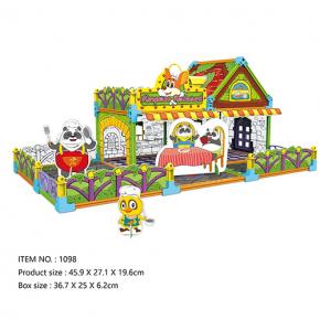 DIY Art and Craft Painting Building Playhouse Restaurant 114pcs