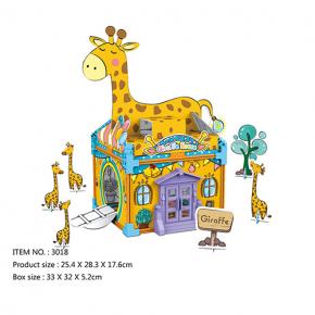 DIY Art and Craft Painting Building Giraffe Playhouse 55pcs