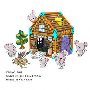 DIY Art and Craft Painting Building Mouse Playhouse 61pcs