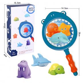 Bath Toys Fishing Games Swimming Shark Water Table Pool Bath Time Bathtub Tub Toy Bathroom Fish Set